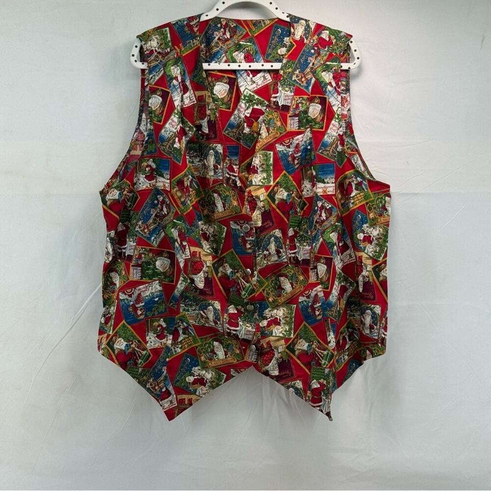 Handmade Holiday Custom Santa Patterned Women's vest